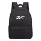 Reebok Black Classic medium backpack with white logos.