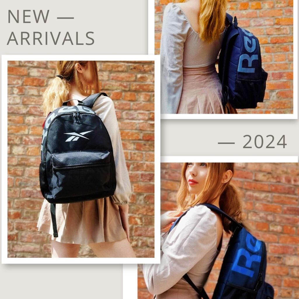 model with bags
